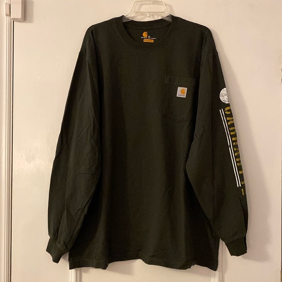Carhartt Men’s XL long sleeve T-shirt, dark army green, NWOT. - Picture 1 of 5